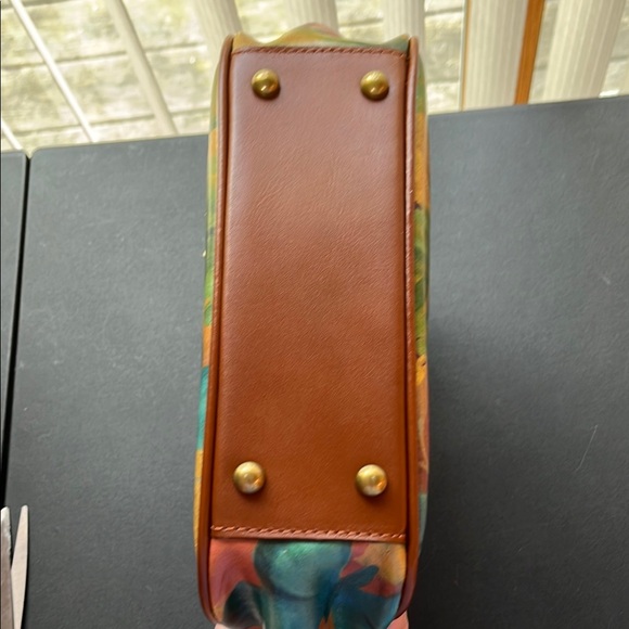 NWT Patricia Nash Gracchi Frame Watercolor Butterfly Leather Satchel - Picture 10 of 11